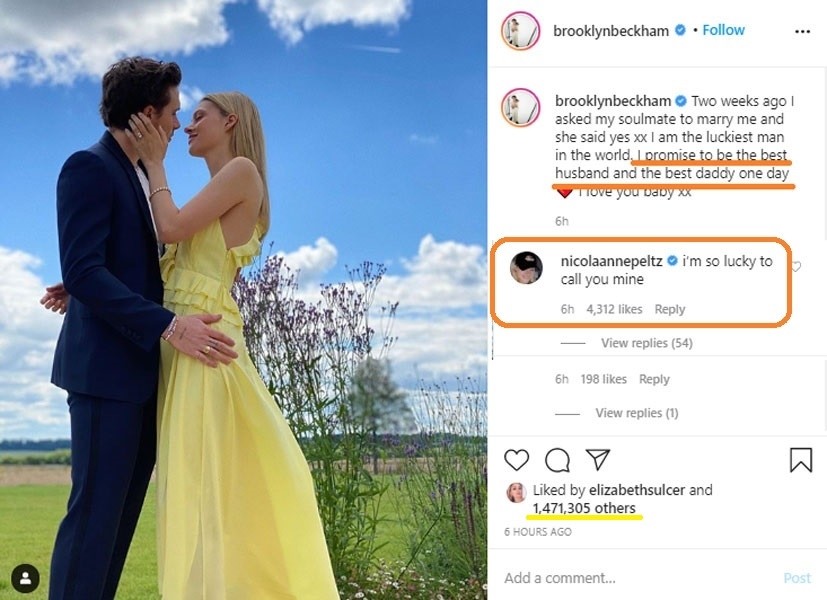 妮古拉·佩尔茨|21岁布鲁克林亲证订婚，要当好爸爸，贝克汉姆家长子恋爱12次后终安定