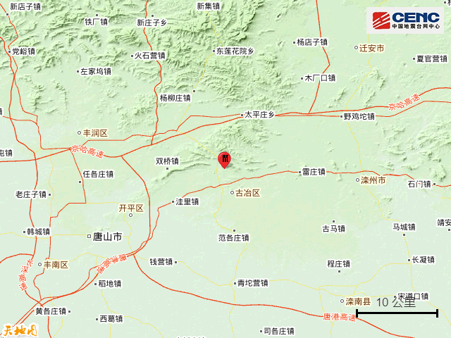 古冶区|河北唐山市古冶区发生2.2级地震