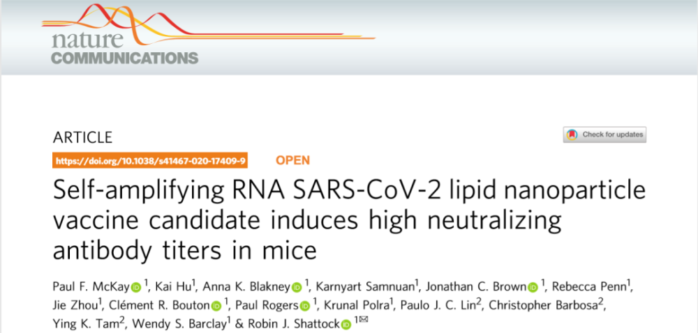 新型RNA疫苗有望突破SARS-CoV-2核酸疫苗瓶颈_腾讯新闻