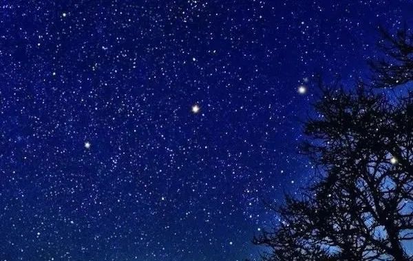 我看着头顶的满天繁星,时不时地在星群中闪过流星雨,启明星熠熠生辉