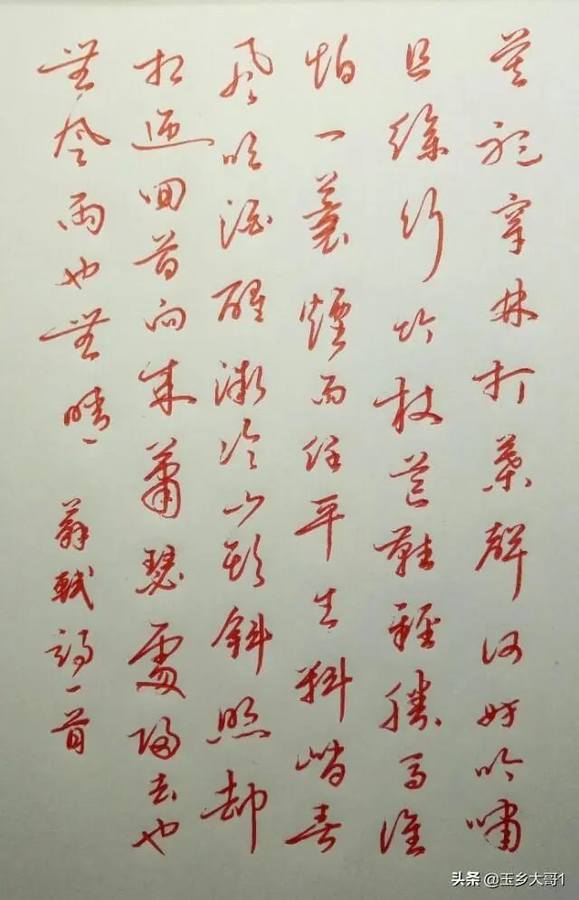 好看中性筆書法之瘋狂的行草書