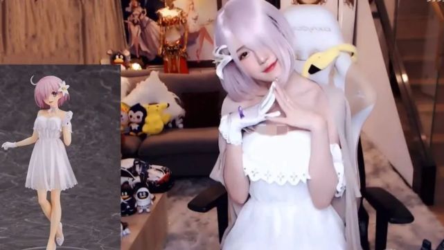 腐团儿cos玛修婚纱照重现战术后退弹幕差点引来超管