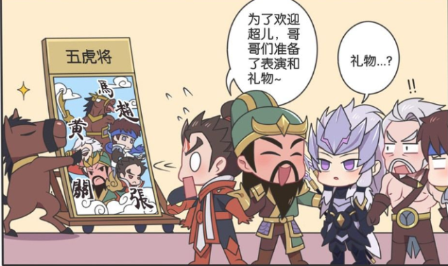 王者萌萌假日五虎将精心礼物马超居然成了马与狗抢枪是个高手