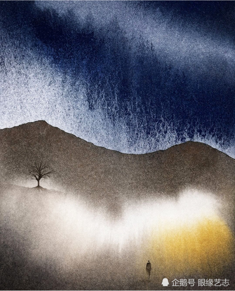 地球色素猎人:抽象的颗粒残影,风景画中的浩瀚与渺小