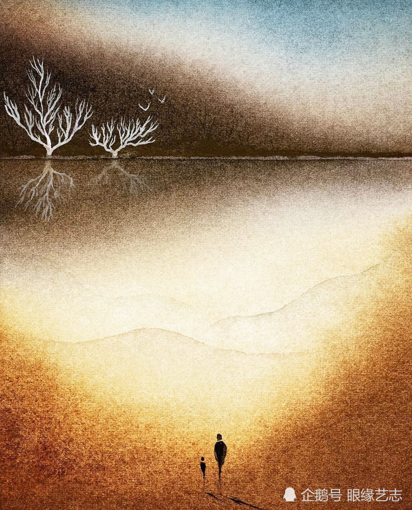 地球色素猎人:抽象的颗粒残影,风景画中的浩瀚与渺小