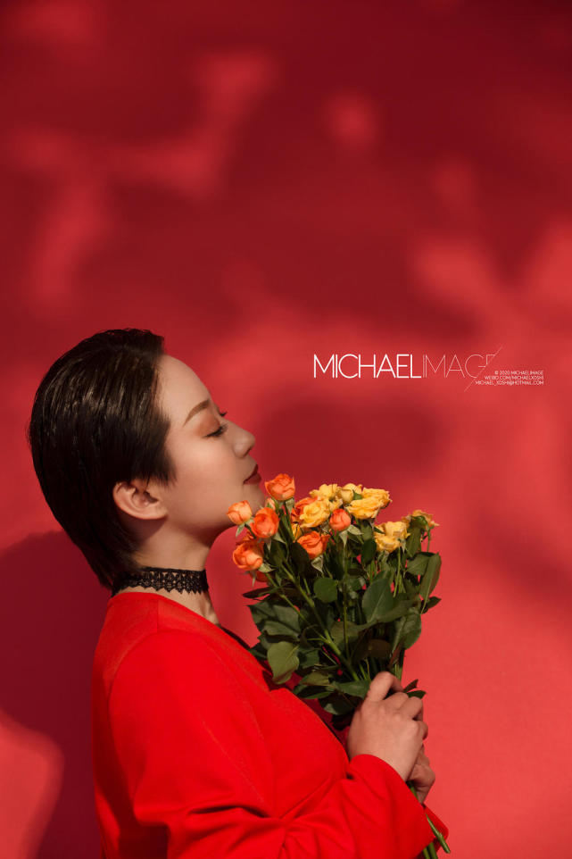 红色系时尚人像