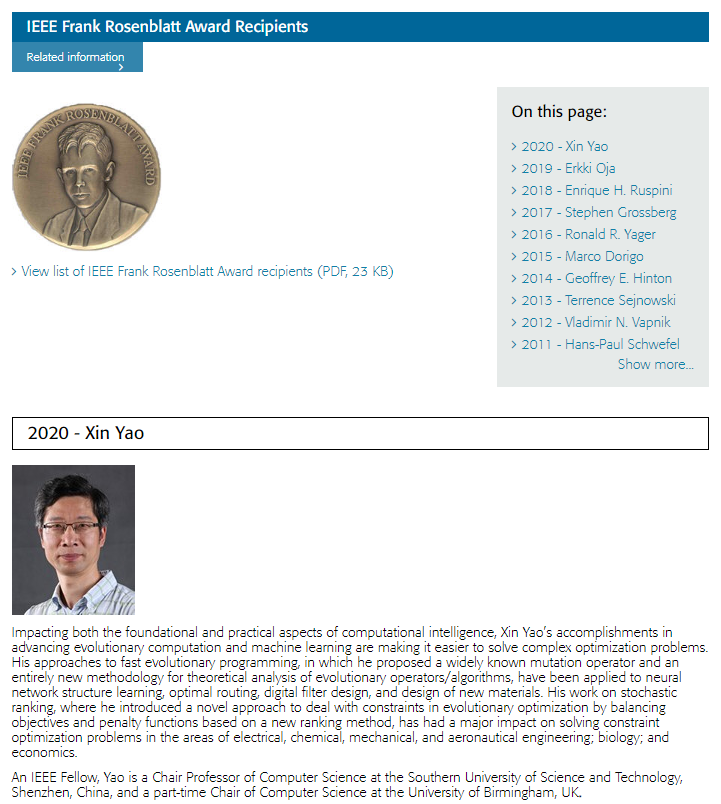 电气和电子工程师协会|年度全球唯一，首位华人！南科大教授获一国际大奖
