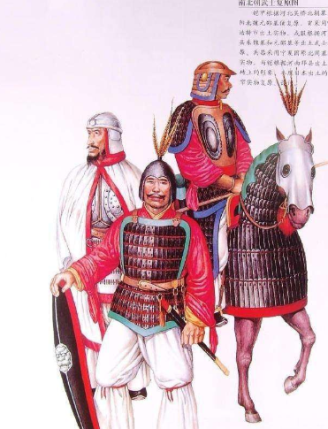 魏晋南北朝时期是中国盔甲的大发展时期,那年月流行打仗,大家你打我我