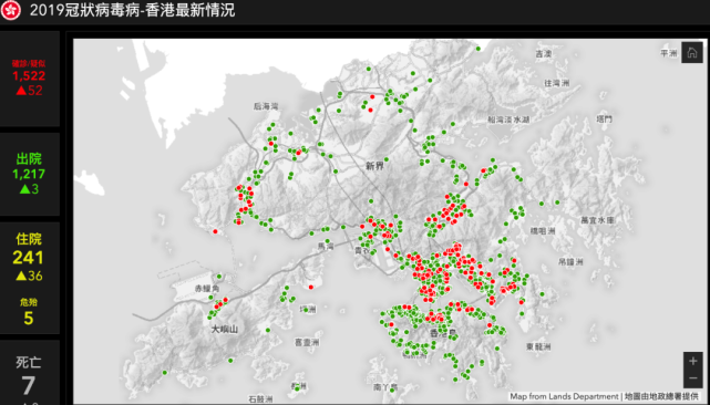 香港疫情分布地图图片