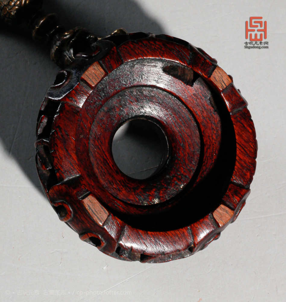 红木|晚清民国花雕红木座