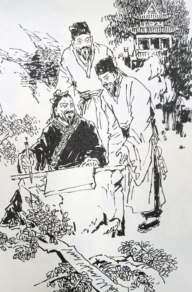 黄公望|黄公望建议好友王蒙，《竹趣图》添加远山和小道，画面可顿觉深峻