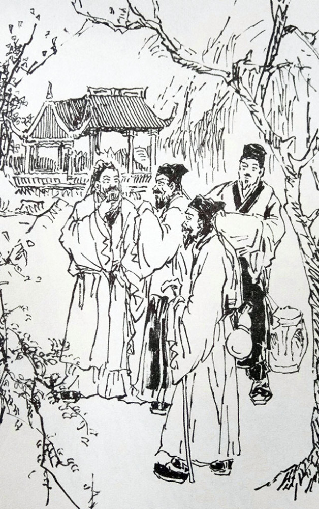 黄公望|黄公望建议好友王蒙，《竹趣图》添加远山和小道，画面可顿觉深峻