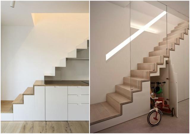 楼梯转角悬空做储物间,比你费心思打柜子实用,还有多少人不知道