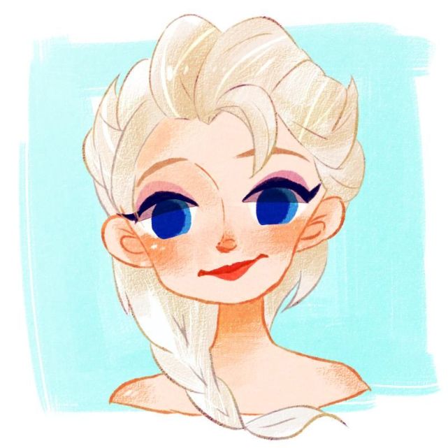 迪士尼公主大头贴爱丽儿笑容灿烂乐佩的长发依旧吸睛