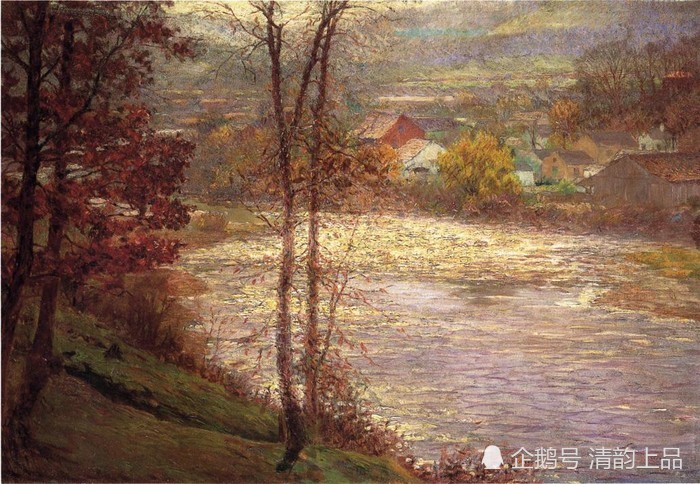 约翰·奥蒂斯·亚当斯|美国印象派画家和教育家，约翰·奥蒂斯·亚当斯，油画作品欣赏