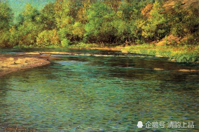约翰·奥蒂斯·亚当斯|美国印象派画家和教育家，约翰·奥蒂斯·亚当斯，油画作品欣赏
