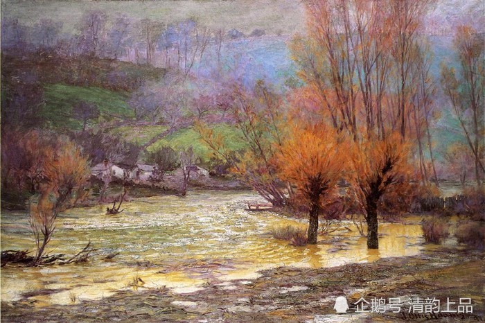 约翰·奥蒂斯·亚当斯|美国印象派画家和教育家，约翰·奥蒂斯·亚当斯，油画作品欣赏