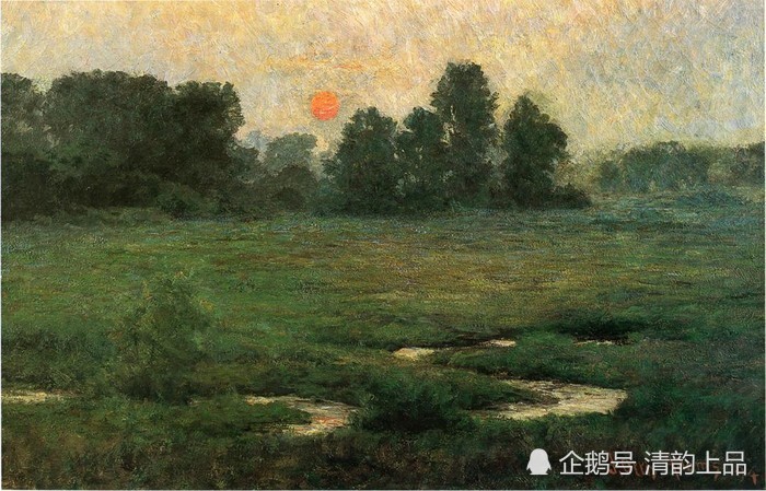 约翰·奥蒂斯·亚当斯|美国印象派画家和教育家，约翰·奥蒂斯·亚当斯，油画作品欣赏