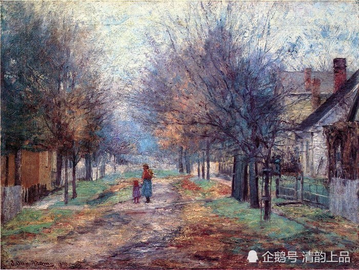 约翰·奥蒂斯·亚当斯|美国印象派画家和教育家，约翰·奥蒂斯·亚当斯，油画作品欣赏