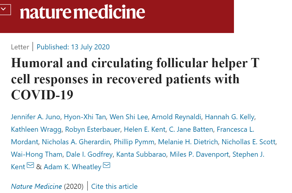 covid-19|分析COVID-19康复患者的循环抗体和免疫细胞反应