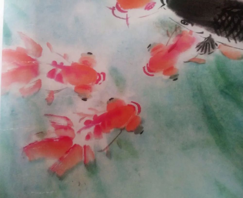 画法|国画技法6：色彩金鱼的画法