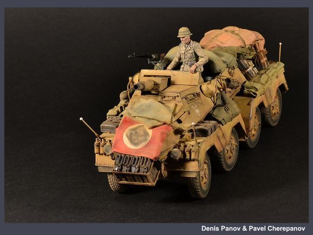 北非战场的德意志骆驼二战德国sdkfz233重型装甲车