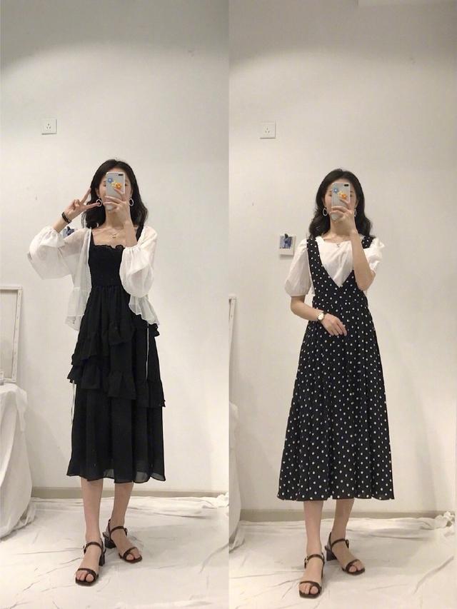戈蔓婷穿搭技巧t恤和连衣裙怎么搭配图片