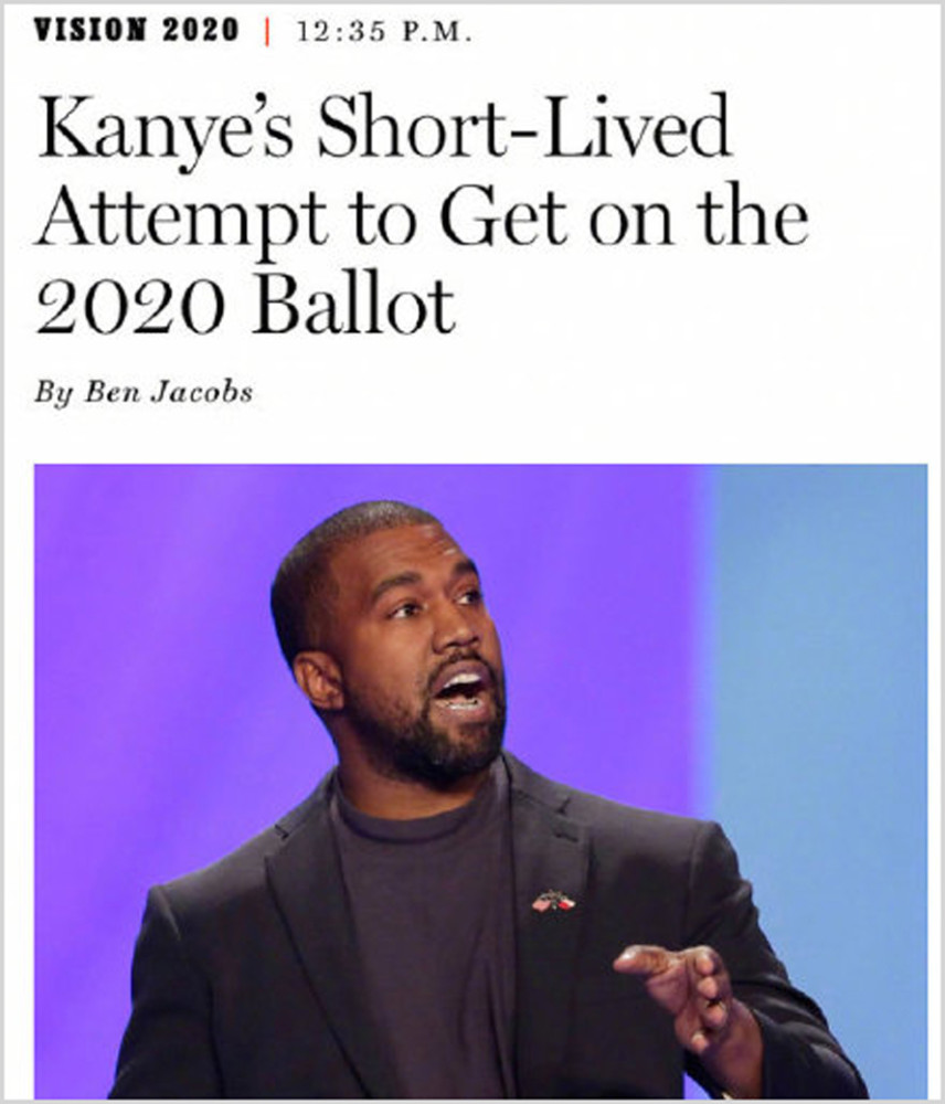 侃爷|嘻哈歌手侃爷退出总统竞选，有妻子卡戴珊加持，民调得票率也只有2％