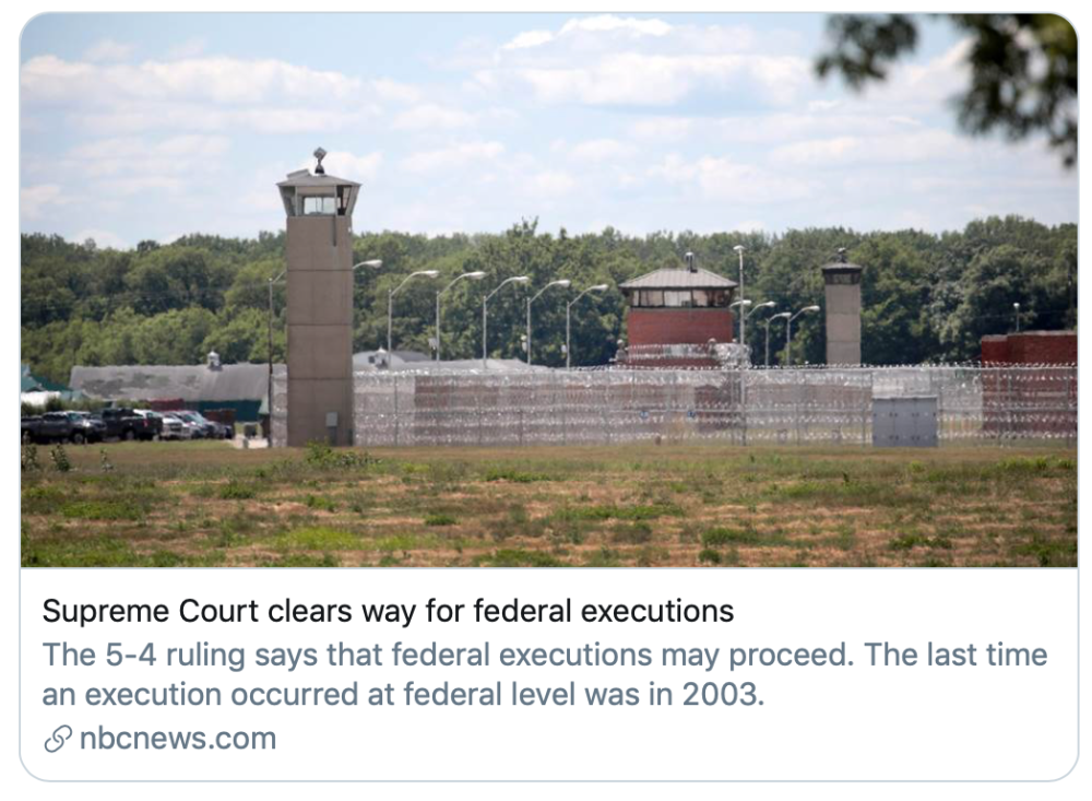 执行死刑|美国联邦政府时隔17年首次执行死刑，过程一波三折