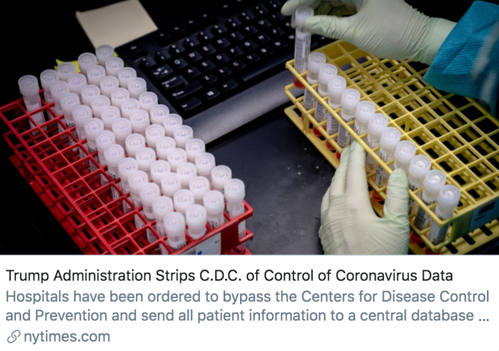 疾控|白宫要求绕过疾控上报疫情数据，遭CDC四位前主任齐批驳