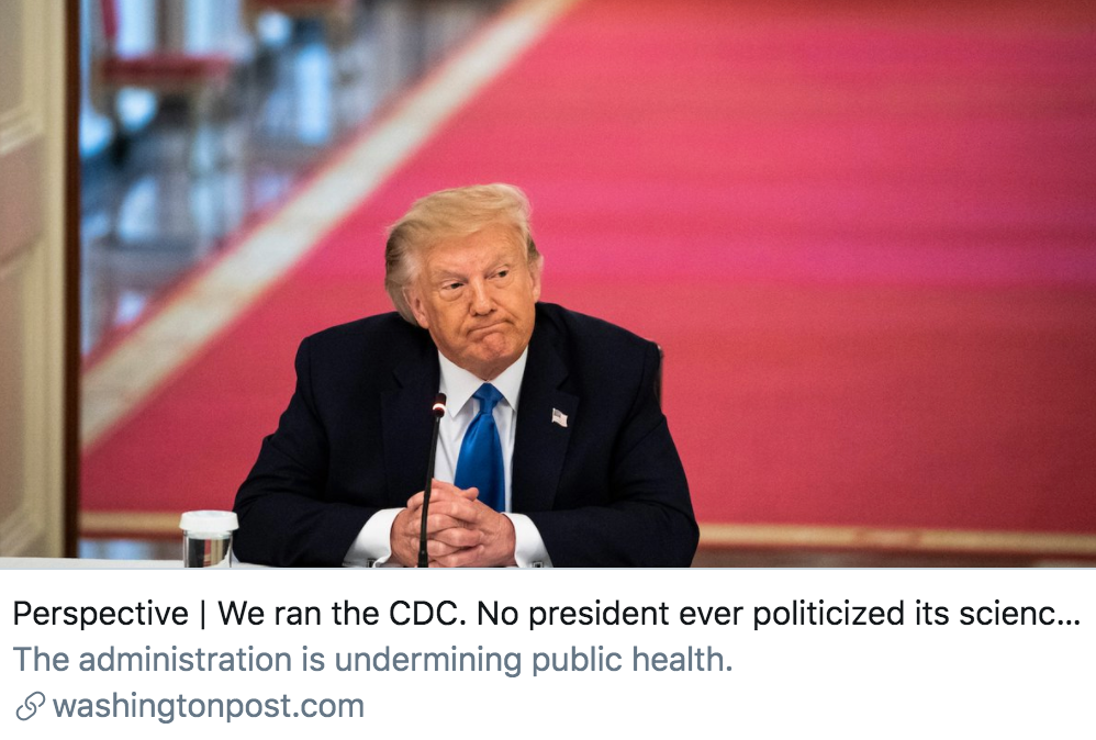 疾控|白宫要求绕过疾控上报疫情数据，遭CDC四位前主任齐批驳