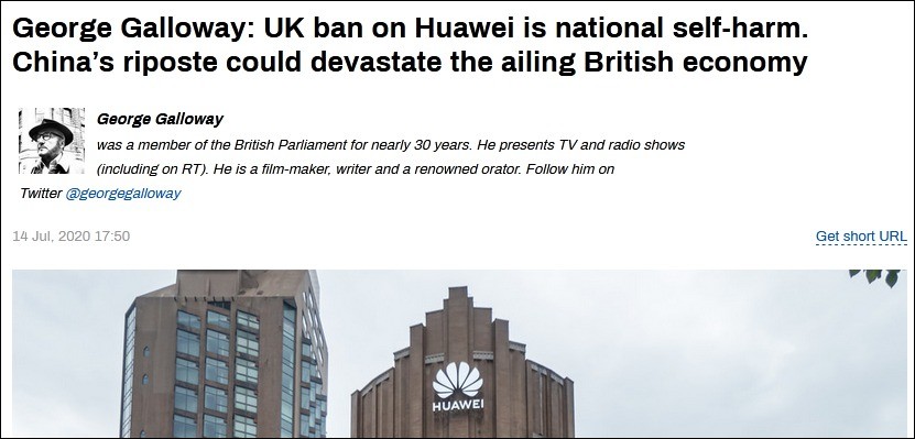 英国_时政|英国前议员批英政府：禁华为是自残，中国不是鸦片战争那时了