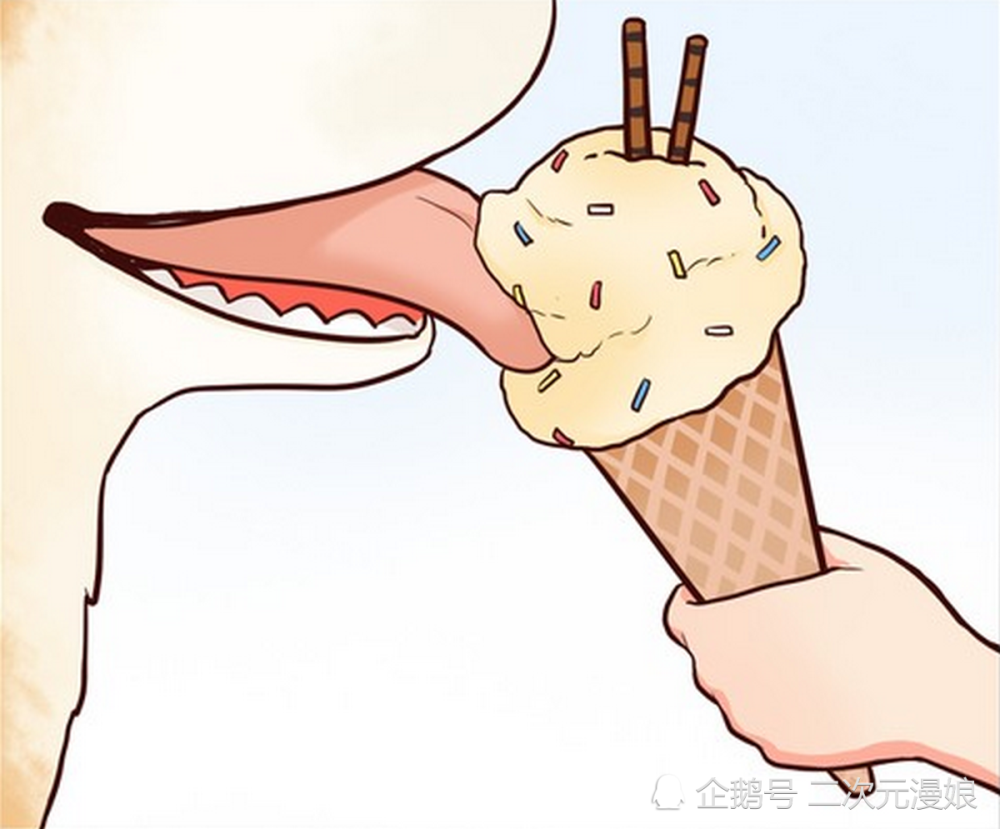 搞笑女孩的冰淇淋不仅被大黄吃了一口还掉在地上立马就哭了起来