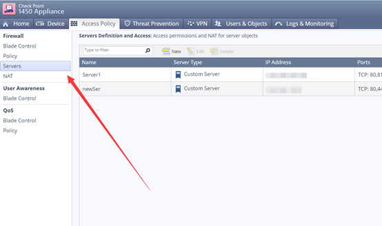 checkpoint防火墙开放端口