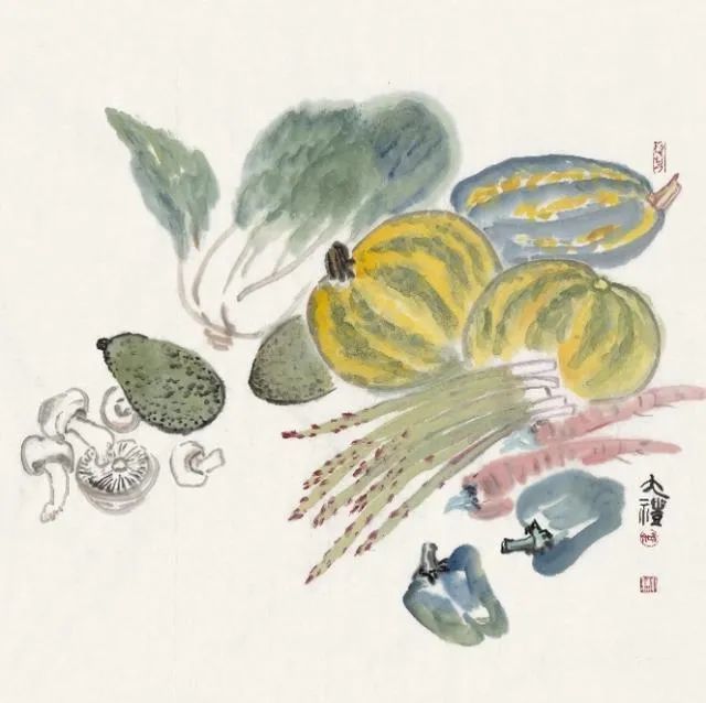 赏这老顽童的蔬果画清热解暑