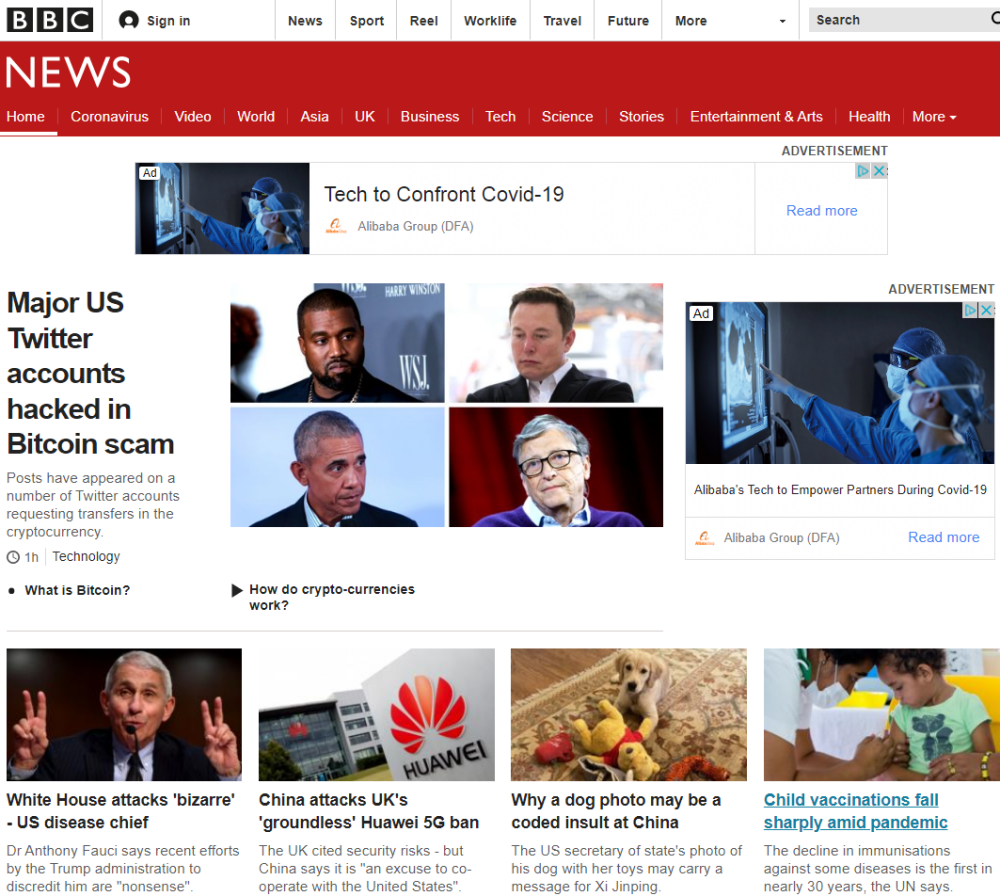 美国_时政|国际媒体头条速览：推特遭黑客攻击，美国政商界名人大规模中招