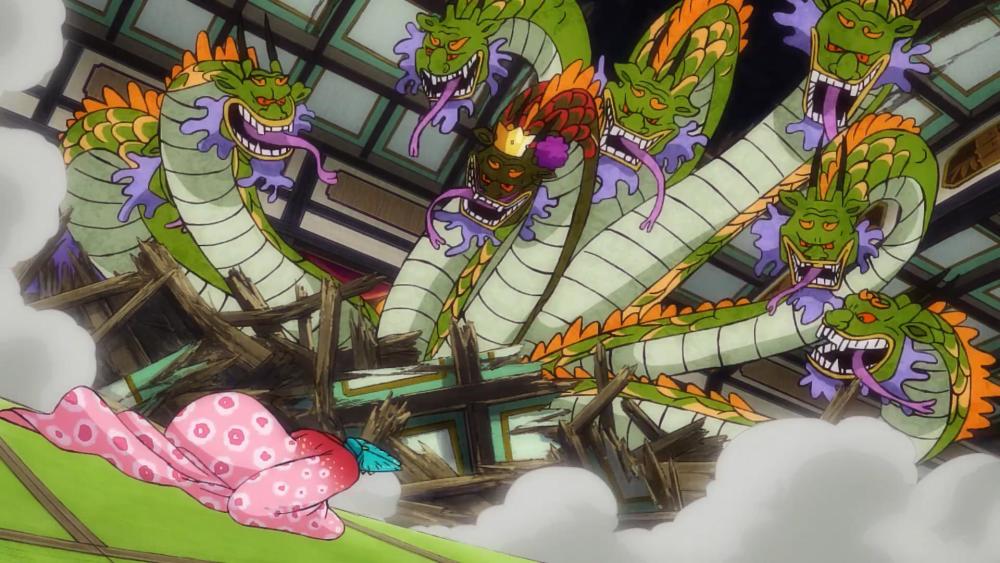 海贼王985话黑炭大蛇被凯多斩杀凯多和大妈联手是为了大秘宝