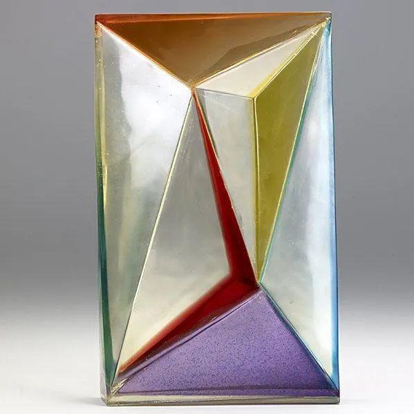 leo amino cast resin faceted sculptureleo amino, "refractional"