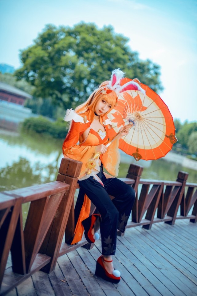 王者荣耀公孙离cosplay花绽放于长安的春日温暖又幸福