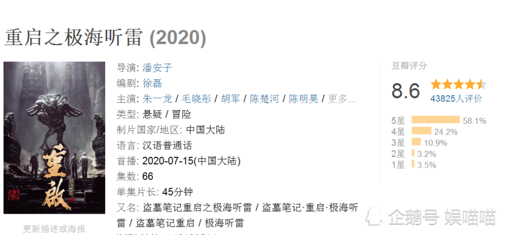 重启之极海听雷|《重启》开播评分8.6，获盗笔系列最高分，朱一龙成最大功臣？