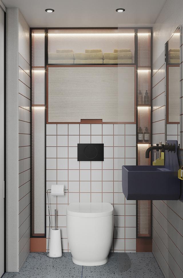 卫生间收纳别再做壁龛了,砌堵矮墙强太多,能收纳还方便清洁!