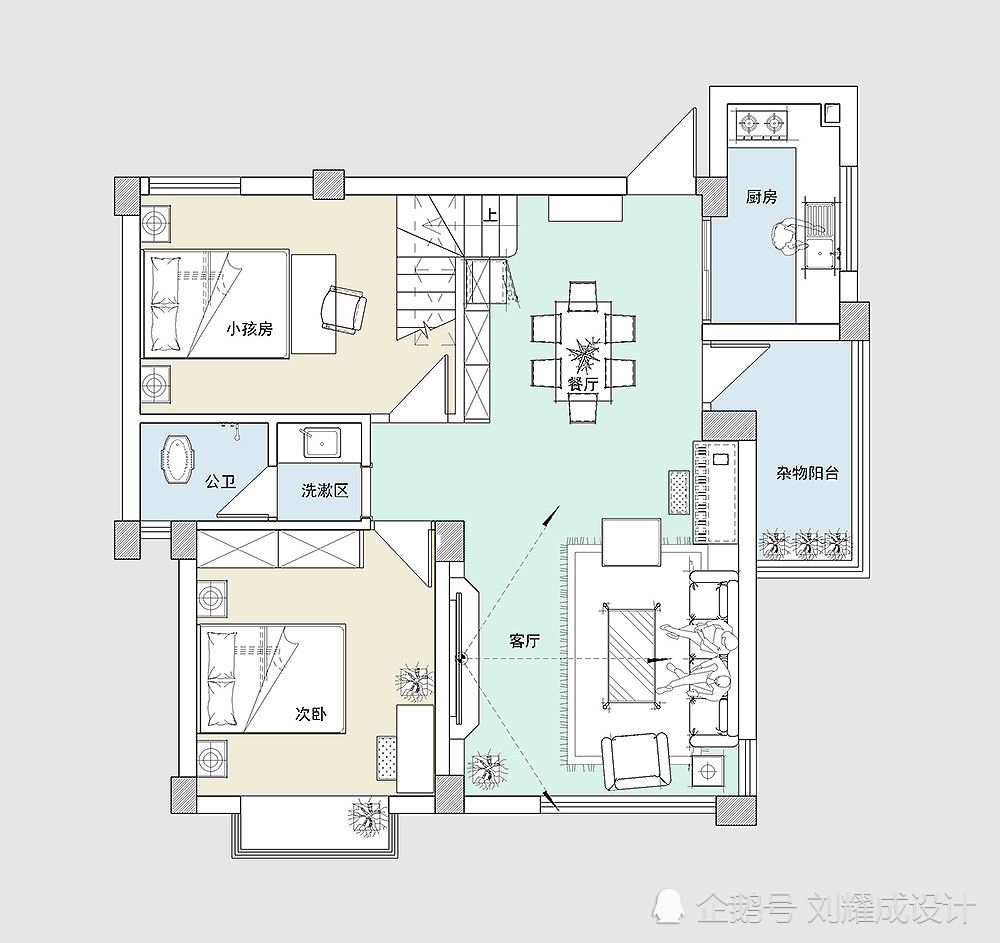 裝修風格: 簡美風格 實際面積:82㎡複式樓層 空間格局:4室2廳 設計師