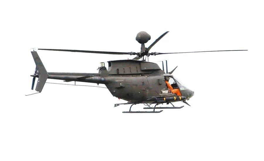 oh-58d战搜直升机同型机,非出事直升机.(姚志平摄/中时电子报)