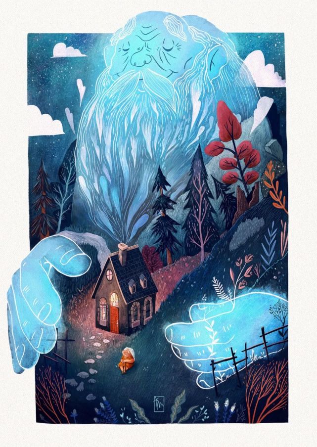 线:线的运用是插画中常用的表现手法,曲线,直线,以及线迹彼此之间的