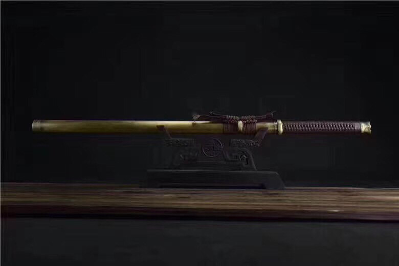 唐横刀|包铜鞘扭转纹唐横刀