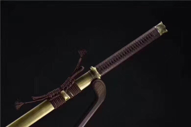 唐横刀|包铜鞘扭转纹唐横刀