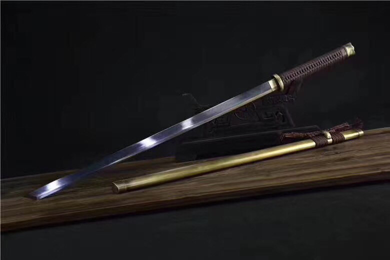 唐横刀|包铜鞘扭转纹唐横刀