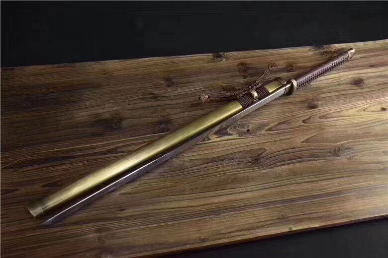 唐横刀|包铜鞘扭转纹唐横刀