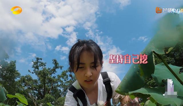 张子枫领口太低,弯腰挖藕一瞬被截图,看清后,男粉:太小了