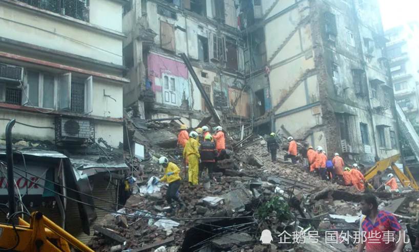 印度_社会|六层楼房突然倒塌，包括1家3口内10人被活埋身亡